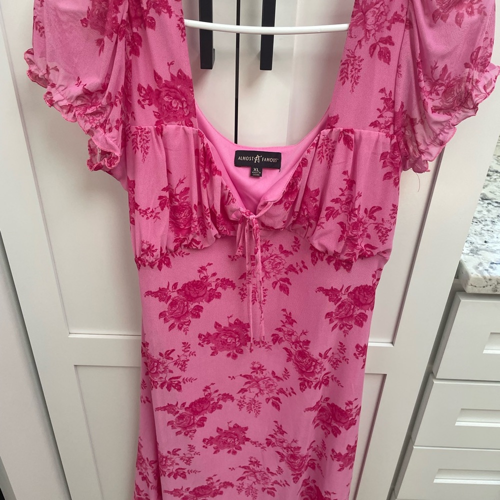 Almost Famous Pink Floral Dress